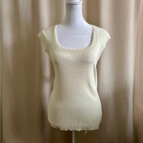 Ted Baker Cream Knit Shell | Size 2 (S) - Picture 1 of 1